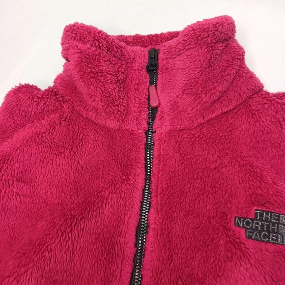 The North Face Womens XS Osito Jacket Hot Pink Plush Fleece Zip Silver READ - Picture 13 of 13